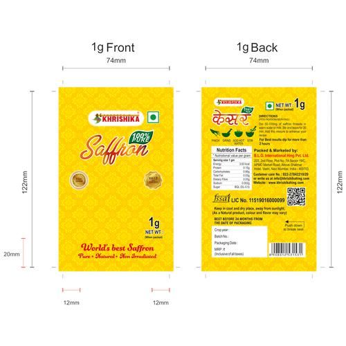 KHRISHIKA 100percent Pure Saffron, 1 g-6.webp